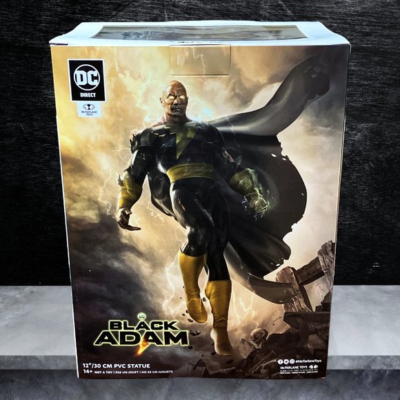 DC Direct PVC 12" Statue, Black Adam Figure, 1st Addition, 100% New Sealed - Picture 6 of 13